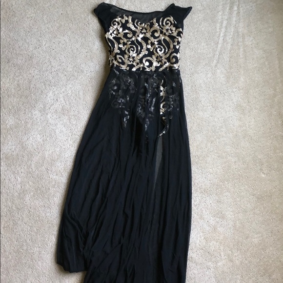 Weissman Dresses & Skirts - Gorgeous Gold Detailed Black Dance Costume